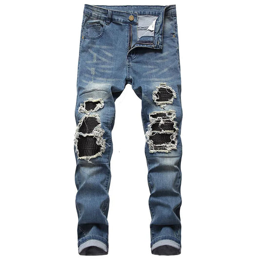 "Distressed Style: Ripped Denim Pants"