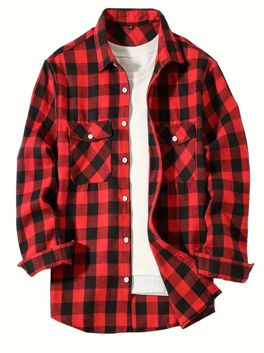 "Plaid Perfection: Timeless Long Sleeve Shirt"?