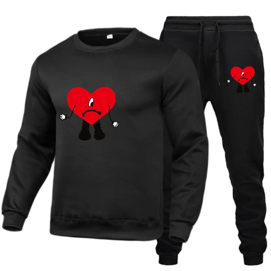 "Heartfelt Comfort: Men's Sportwear Set"