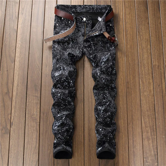 "Trendsetter Denim: 3D Graphic Jeans"