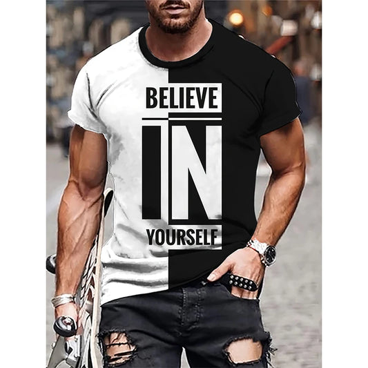 "BELIEVE IN YOURSELF: 3D Print T-Shirts"